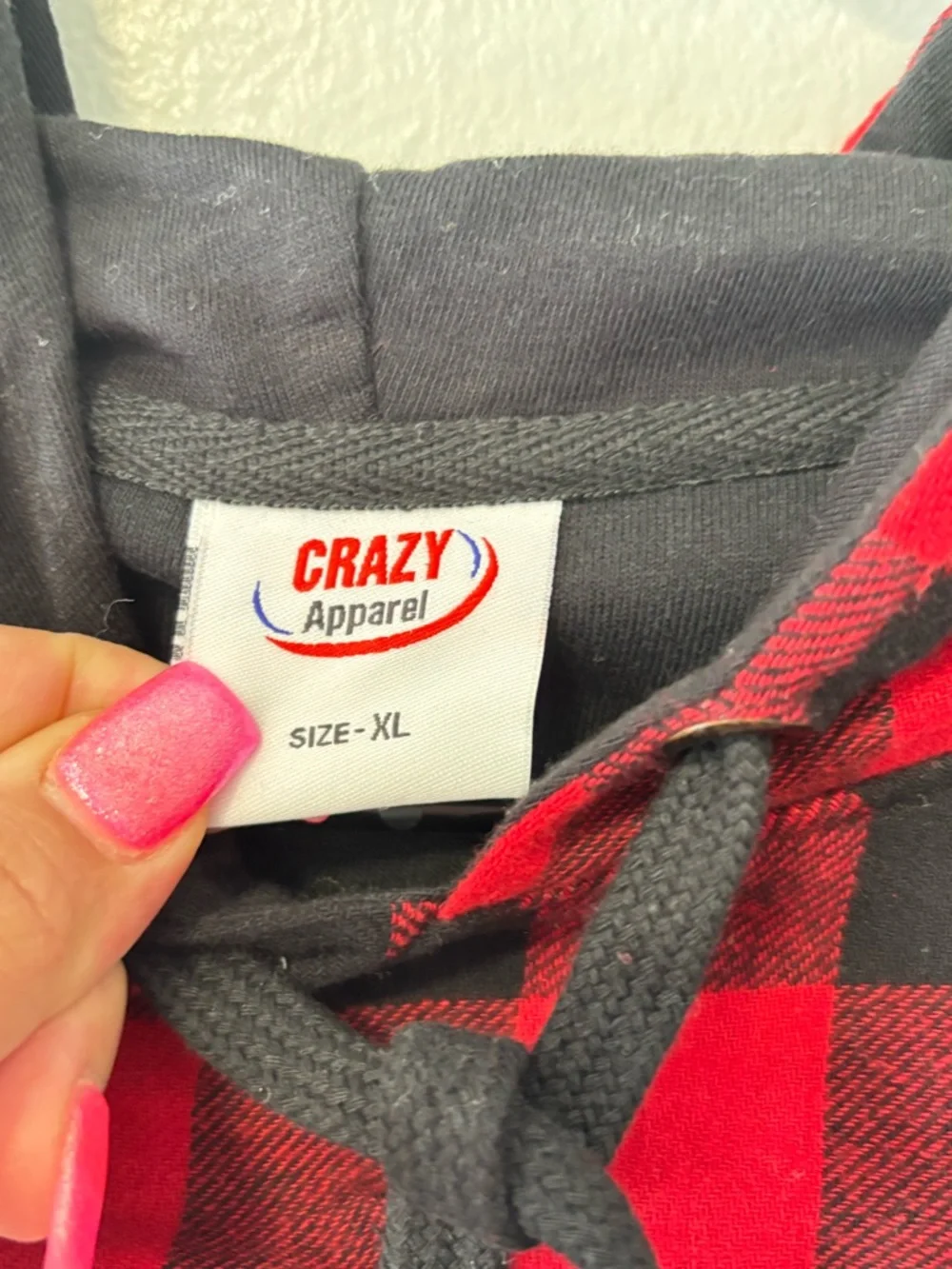 Gatlinburg Tennessee Red & Black Plaid Hoodie Sweater - Picture 8 of 13